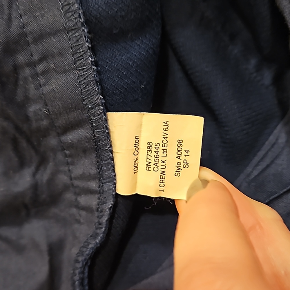 J. Crew Navy Skirt with Gold Buttons - Picture 7 of 7